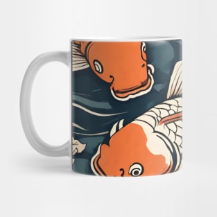 cool vintage golden koi fish Mug